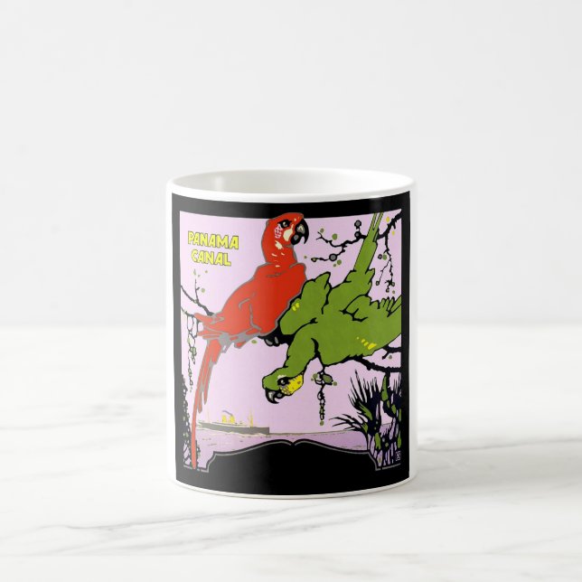 Taza De Café Canal de Panamá del vintage (Centro)