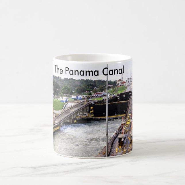 Taza De Café Canal de Panamá, fotografía de alta definición (Centro)