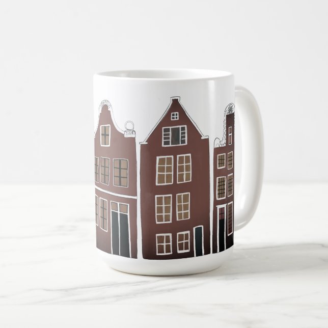 Taza De Café Canal Houses Row Amsterdam Holland Viajes Holandes (Anverso derecho)