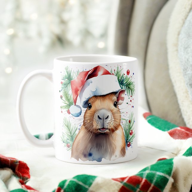 Taza De Café Canales de agua festivos para Navidades de capibar (Subido por el creador)