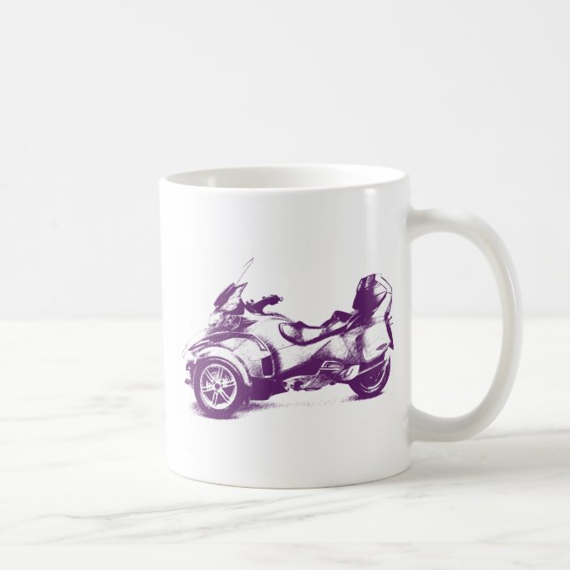 Taza De Café CanAm Spyder RT 2010 rayado (Derecha)