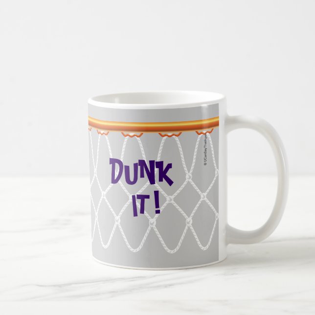 Taza De Café Canasta de baloncesto Net_Dunk it!_on gris (Derecha)