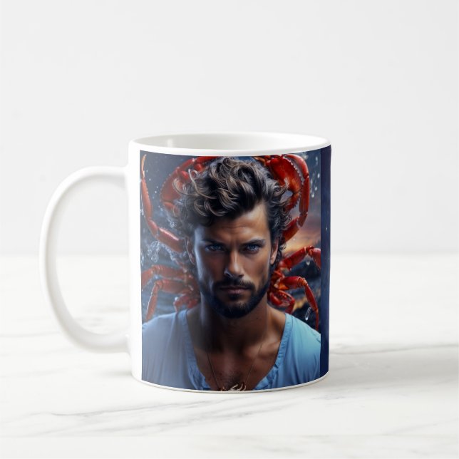 Taza De Café Cáncer Café Astrológico Masculino (Izquierda)