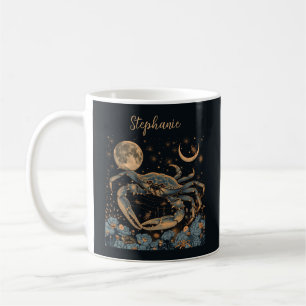 Taza De Café Cáncer Cangrejo Zodiaco Horóscopo Rótulo Café Mug