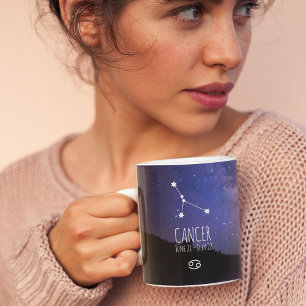 Taza De Café Cáncer   Constelación zodiaca personalizada