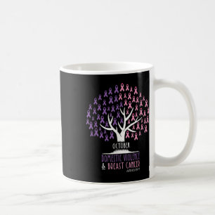 Taza De Café Cáncer De Árbol De Cinta Y Violencia Doméstica