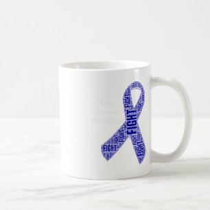 Taza De Café Cáncer de colon Camisetas Cinta de sensibilización