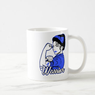 Taza De Café Cáncer de colon Guerrero Camisas Conscientes del C