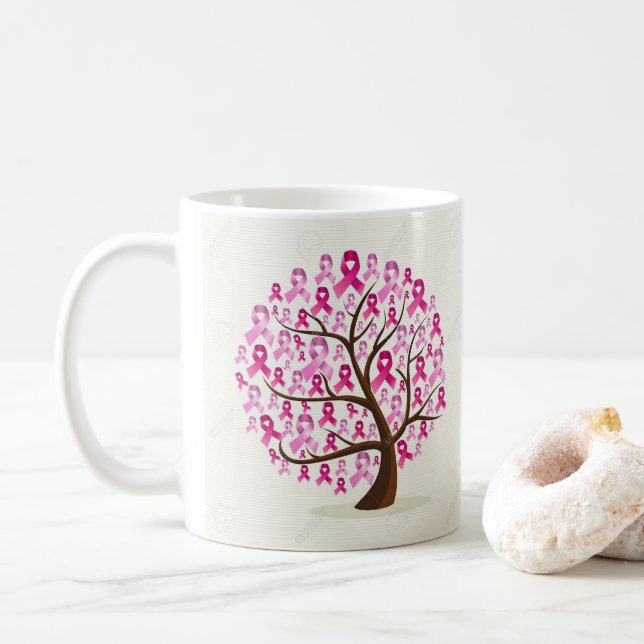 Taza De Café Cáncer de mama Mug superviviente (Con donut)