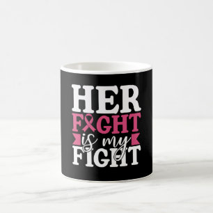 Taza De Café Cáncer de Mama Su Lucha Es Mi Lucha Familia Mujere