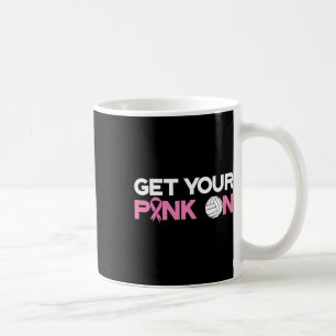 Taza De Café Cáncer de mama Voleibol Cirugía Cinta Rosa Deporte