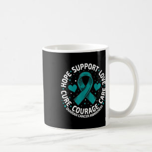 Taza De Café Cáncer de ovario Apoyo Tee Familia Cáncer de ovari