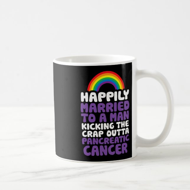 Taza De Café Cáncer de páncreas Gay Husbyand Cita de apoyo Orgu (Derecha)