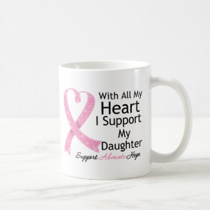 Taza De Café Cáncer de pecho apoyo a mi hija