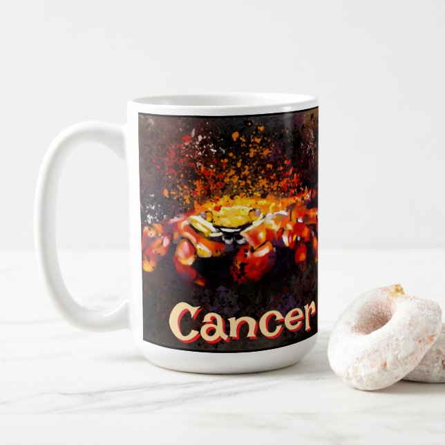 Taza De Café Cáncer de playa costera cangrejo náutico personali (Con donut)