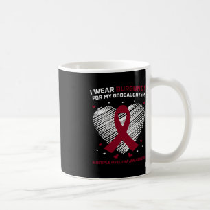 Taza De Café Cáncer de sangre Borgoña Hija Múltiple Mieloma