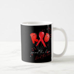 Taza De Café Cáncer de sangre de burbuja Conciencia Rojo Difund