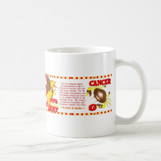 Taza De Café Cáncer del dragón del fuego del zodiaco de ValxArt