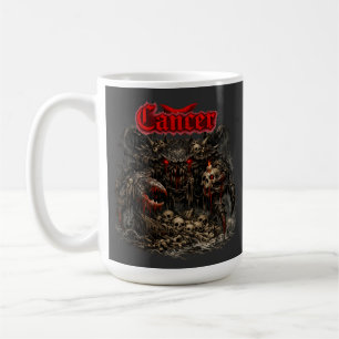 Taza De Café Cáncer - El Centinela Óseo de Sombras Carmesí