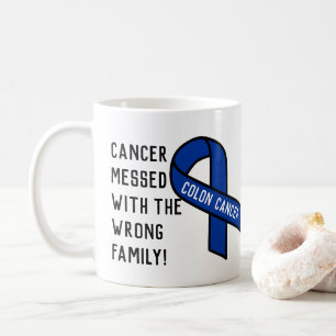 Taza De Café Cáncer ensuciado con la familia incorrecta (dos
