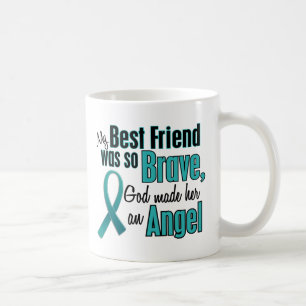 Taza De Café Cáncer ovárico/de cuello del útero del ángel