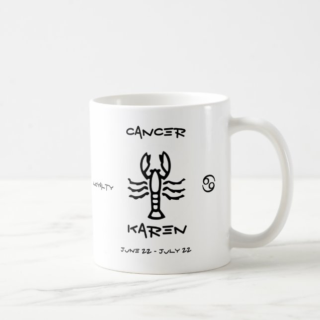 Taza De Café Cáncer personalizado (Derecha)