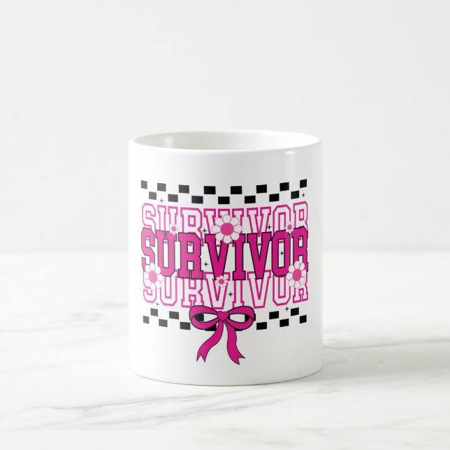 Taza De Café Cancer Survivor Breast Cancer Pink (Centro)