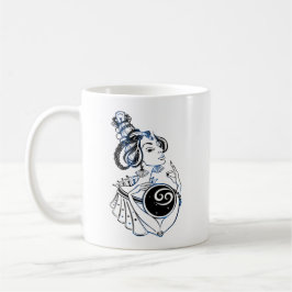 Taza De Café Cáncer Zodiac Art Deco Lady