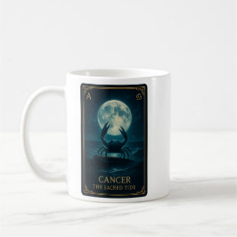 Taza De Café Cancer Zodiac Art – Moonlit Crab and Ocean