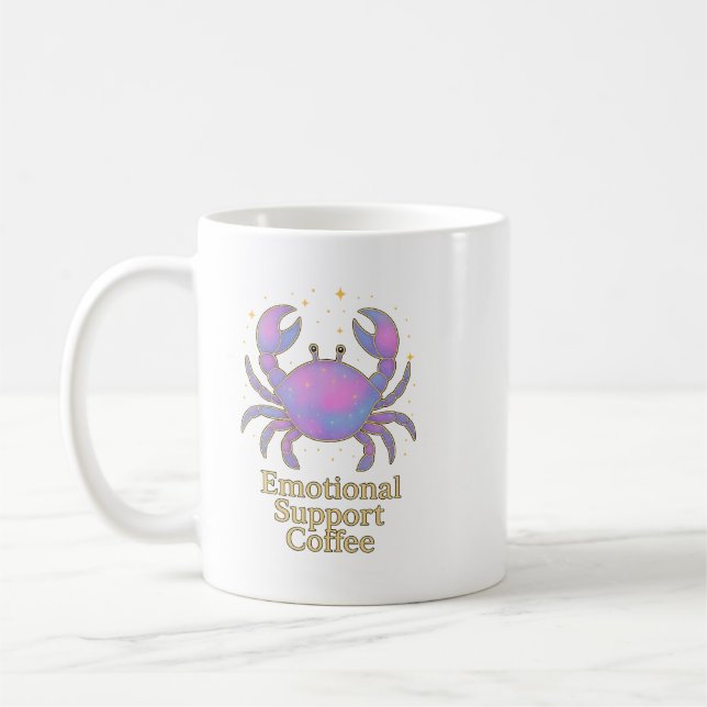 Taza De Café Cancer Zodiac Mug – Emotional Support Coffee mug (Izquierda)