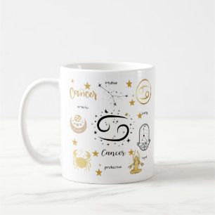 Taza De Café Cáncer Zodiac Rótulo Mug