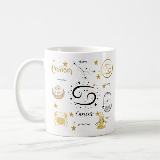 Taza De Café Cáncer Zodiac Rótulo Mug