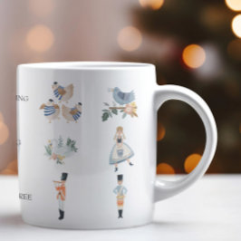 Taza De Café Canción de feriado de 12 días de Navidades