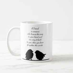 Taza De Café Canción de la cita de tu amigo en tu corazón y páj