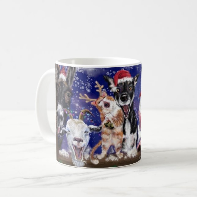 Taza De Café Canción de navidades - Fiesta de animales (Anverso izquierdo)