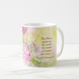 Taza De Café Canción de Salomón 2:12 Flores aparecen en la tier