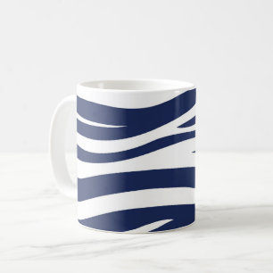 Taza De Café Canción del mar azul marino olas fluidas