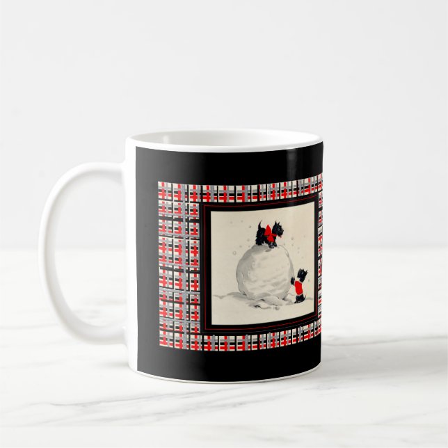 Taza De Café Canción divertida de invierno de Scottish Terrier  (Izquierda)