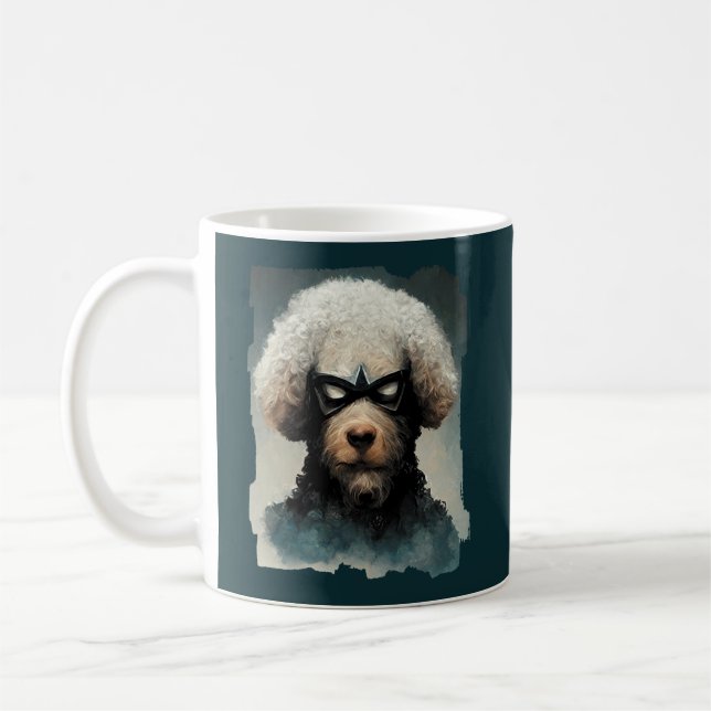 Taza De Café Canción Vestida Como Perro Superhéroe (Izquierda)