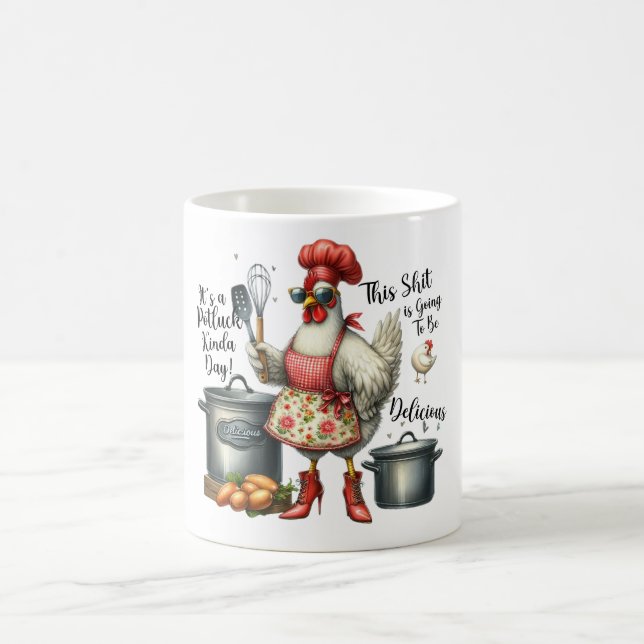Taza De Café Canciones de animales divertidos/sarcásticas/pollo (Centro)