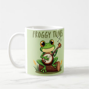 Taza De Café Canciones de Rana: Rana de Dibujos Animados Adorab