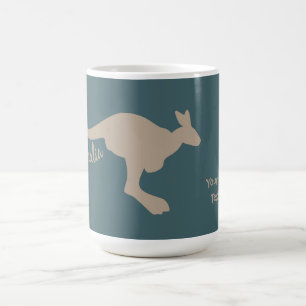 Taza De Café Canciones personalizados de Australia Kangaroo