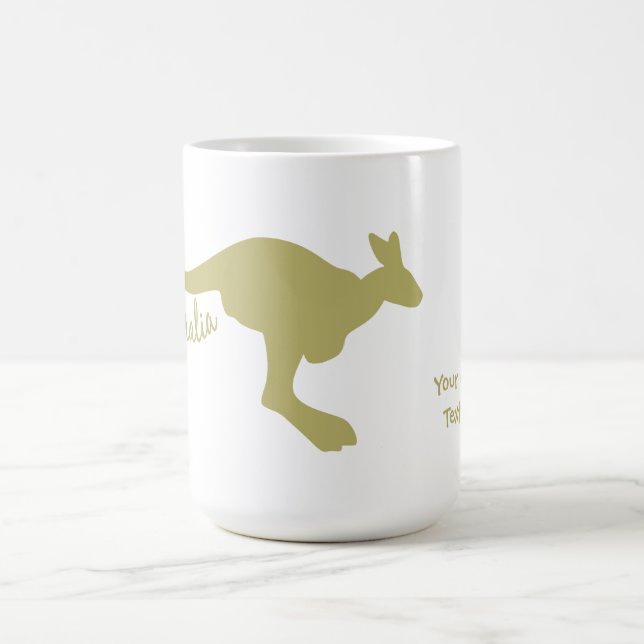 Taza De Café Canciones personalizados de Australia Kangaroo (Centro)