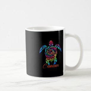 Taza De Café Cancún México Playa Tortuga Marina Vacaciones Viaj