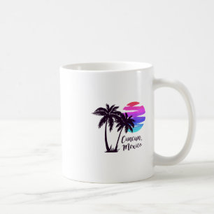 Taza De Café Cancún México Playa Vacaciones de Verano Palmeras