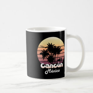 Taza De Café Cancun México Souvenir de Vacaciones Tropicales Ve