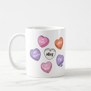Taza De Café Candía contra el corazón de San Valentín
