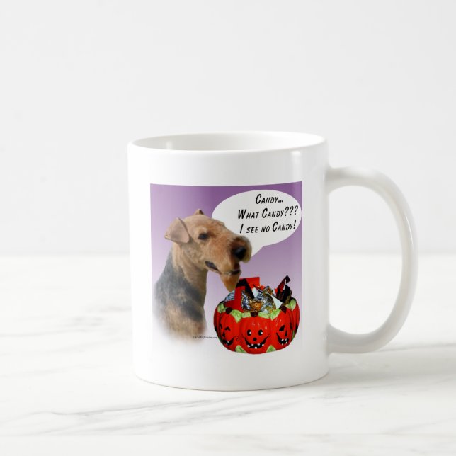 Taza De Café Candía de Halloween de Welsh Terrier (Derecha)