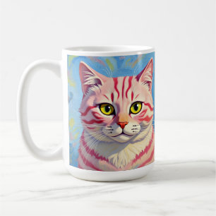 Taza De Café “Candice” Un misterio de rayas cereza: retrato de