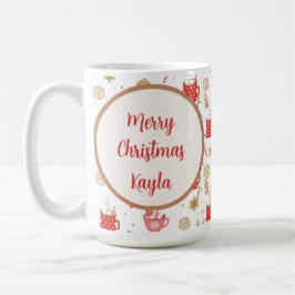 Taza De Café Candy Candy Hot Cocoa Patrón Feliz Navidad
